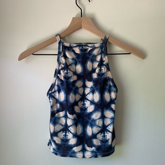 Kortni Jeane Other - Kortni Jeane XS Swim Top - High Neck Blue TieDye